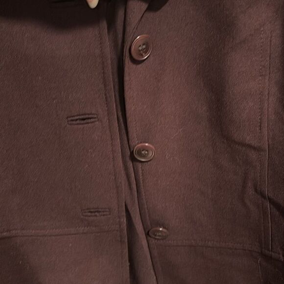 Kate Hill Wool Mark Blend Burgundy Blazer Size 12 Petite - Picture 2 of 7